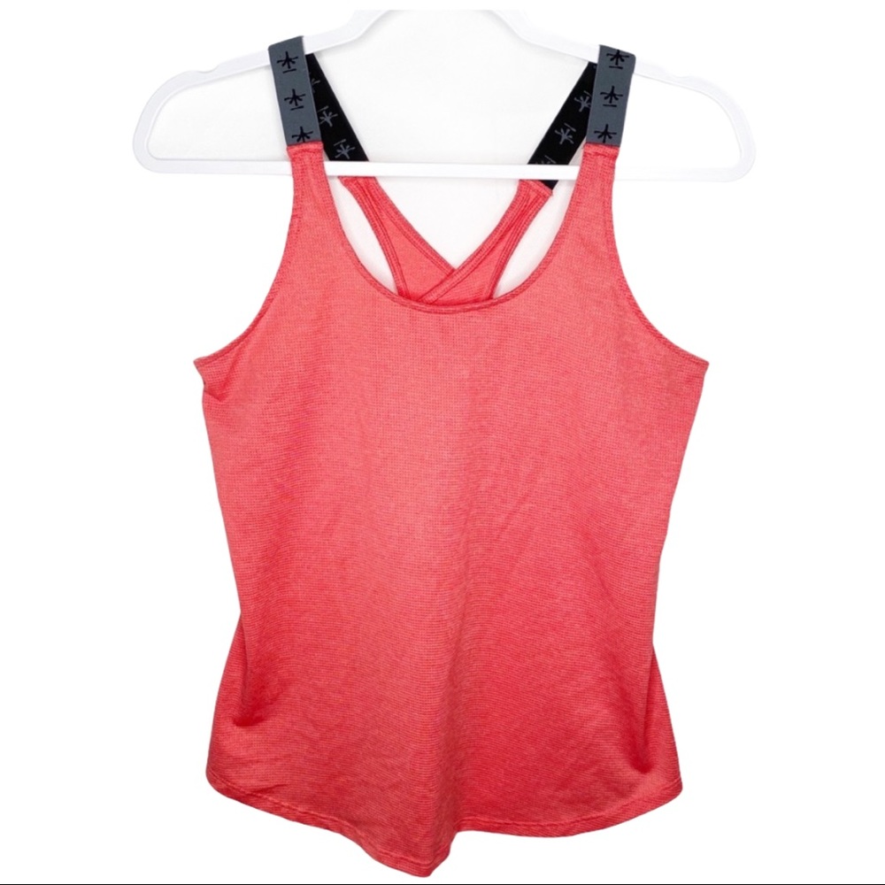 Soybu Coral Athletic Criss Cross Tank Top Medium